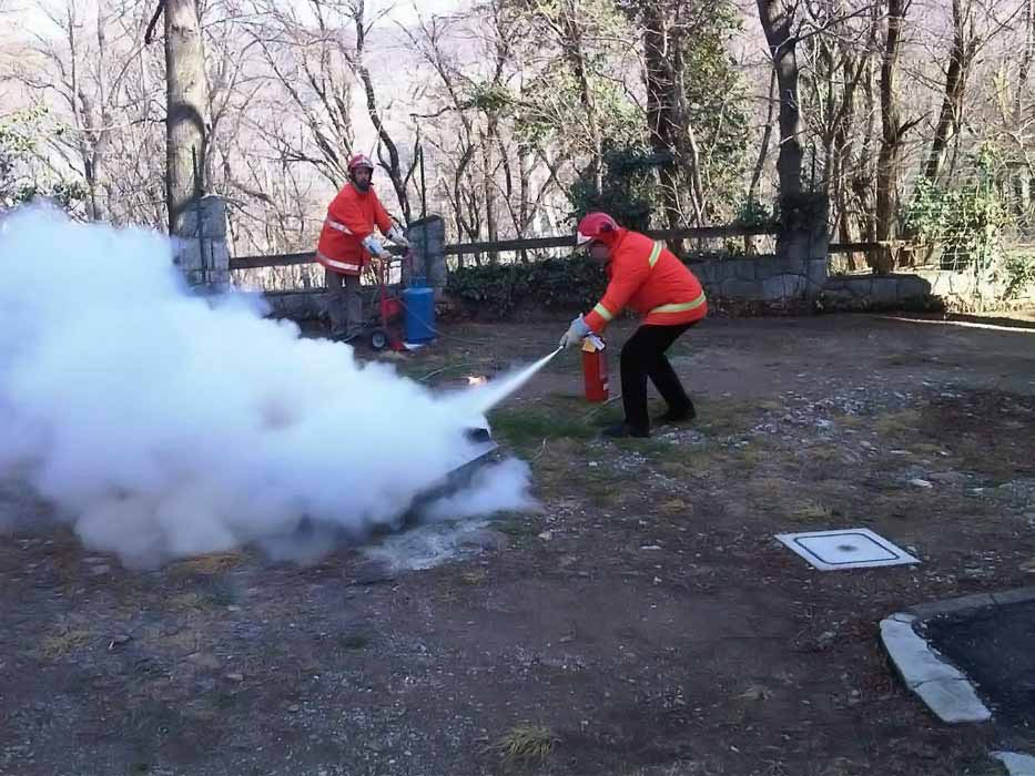 Corso antincendio - Esercitazioni pratiche